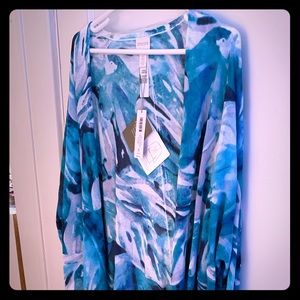 Chico’s Print Long Cardigan Wrap